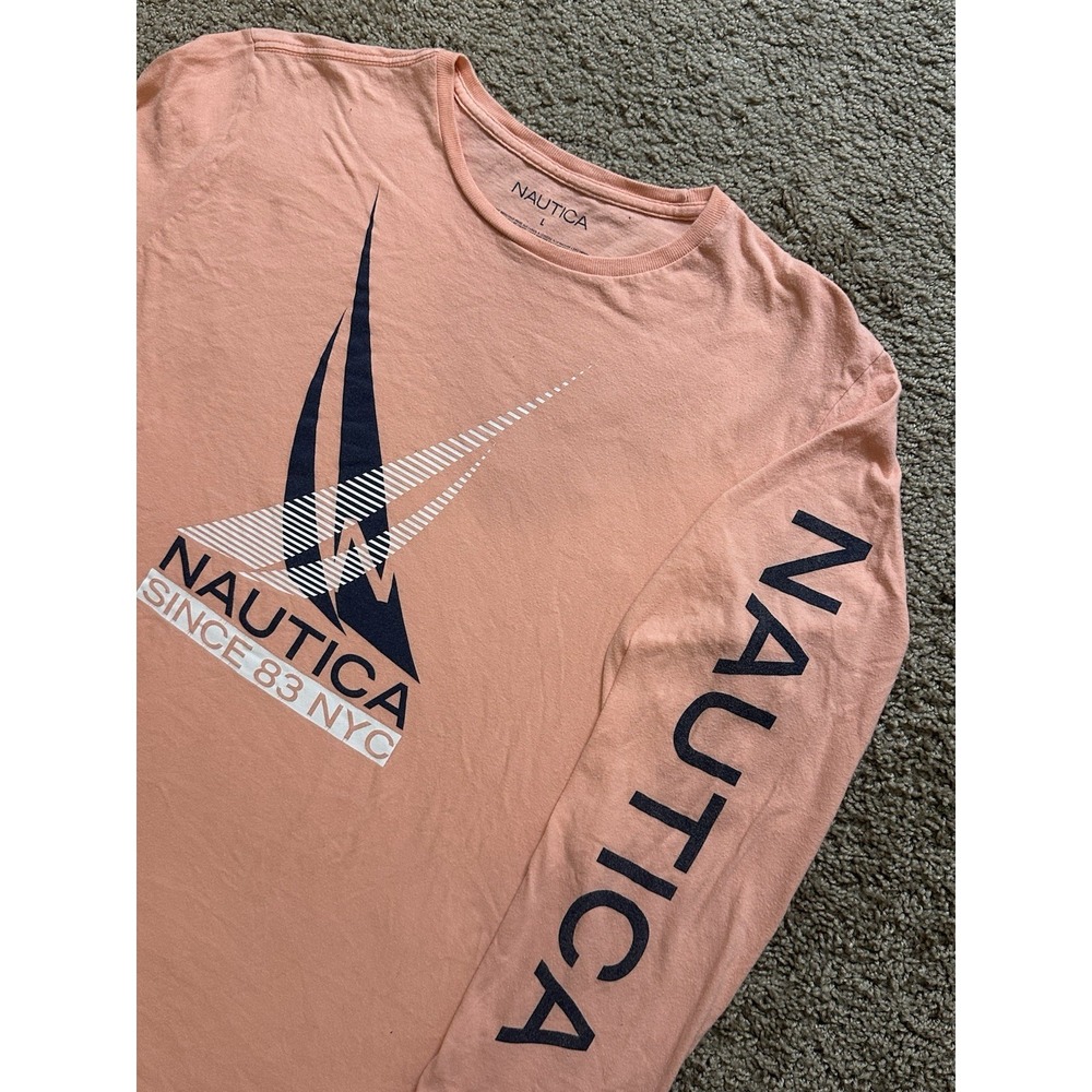 Men's Nautica Long Sleeve Graphic Shirt - Large